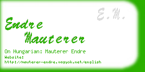 endre mauterer business card